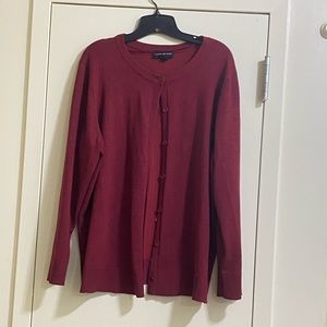 Button up red sweater